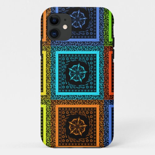 Golden Red blue Green Masai Traditional colors iPhone 11 Case