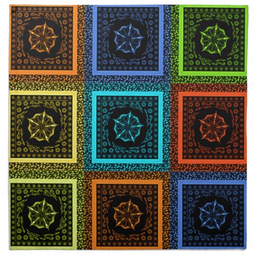 Golden Red blue Green Masai Traditional colors Cloth Napkin