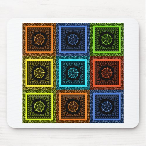 Golden Red blue Green Masai Traditional colors Mouse Pad
