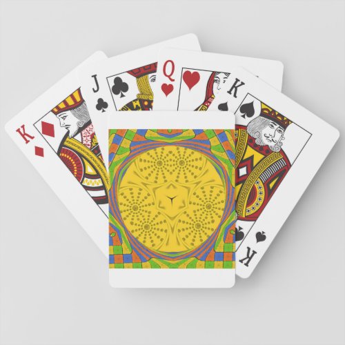 Golden Red Blue Green Royal Egyptian Playing Cards