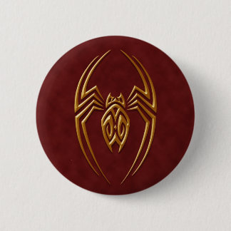 Golden Red Iron Spider Pinback Button