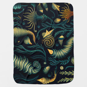 Golden Reefs Baby Blanket