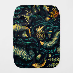 Golden Reefs Baby Burp Cloth