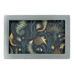 Golden Reefs Belt Buckle