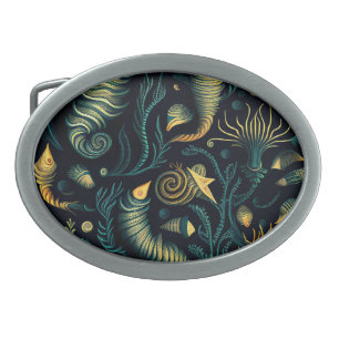 Golden Reefs Belt Buckle