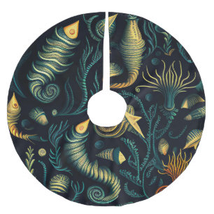 Golden Reefs Brushed Polyester Tree Skirt