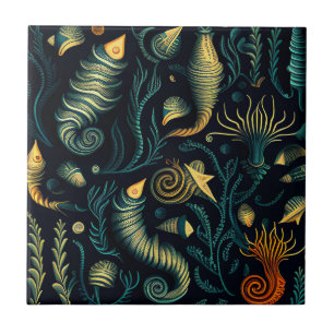Golden Reefs Ceramic Tile