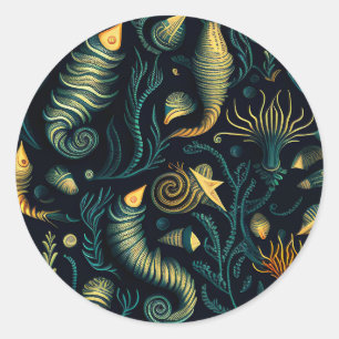 Golden Reefs Classic Round Sticker