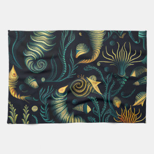 Golden Reefs Kitchen Towel