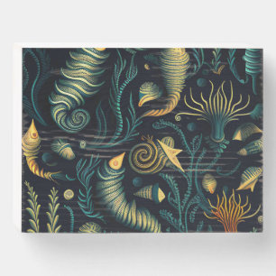 Golden Reefs Wooden Box Sign