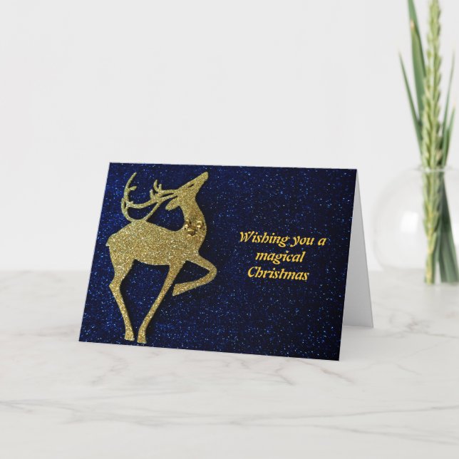 Golden Reindeer Card (Front)