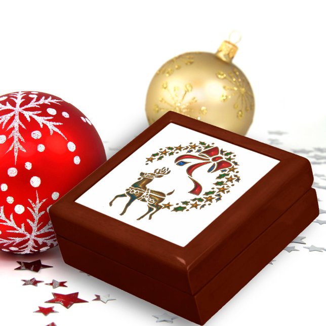Golden Reindeer Christmas Gift Box (Creator Uploaded)