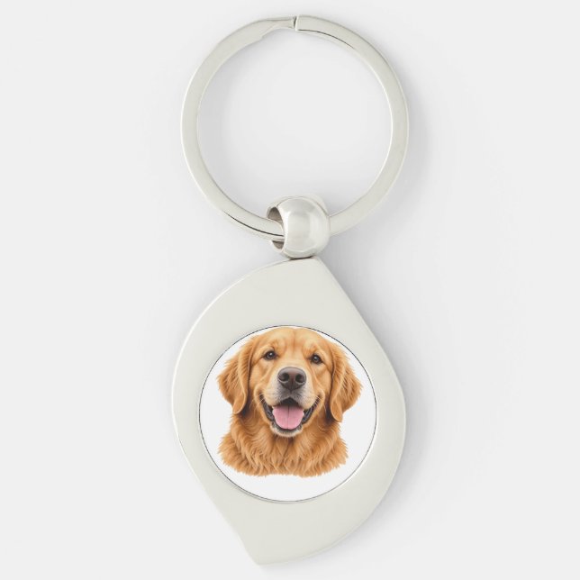 golden retiever keychain (Front)