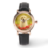 Cute Golden Retriever Dog Puppy - girls dial-plate Watch  display picture 1