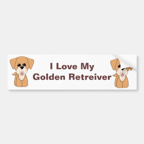Golden Retreiver Bumper Sticker