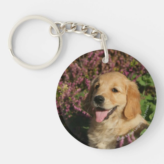 Golden Retreiver Puppy Keychain (Front)