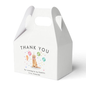 Golden Retriev Pawty Puppy Dog Birthday Thank You  Favor Boxes