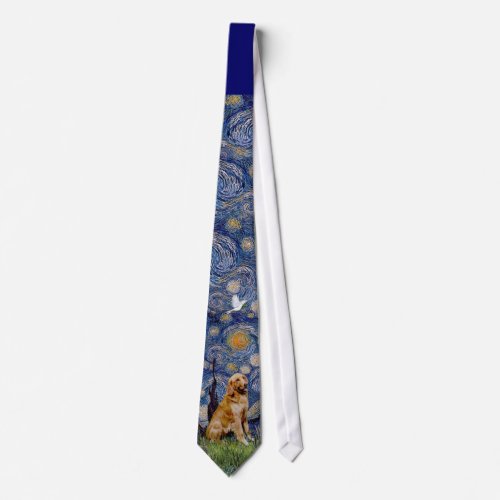 Golden Retriever 1 in Starry Night Tie