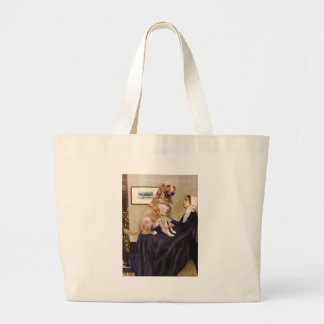 Golden Retriever 1 - Whistler's Mother Large Tote Bag