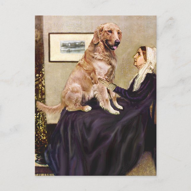 Golden Retriever 1 - Whistler's Mother Postcard (Front)