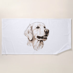 Golden Retriever 2 Beach Towel