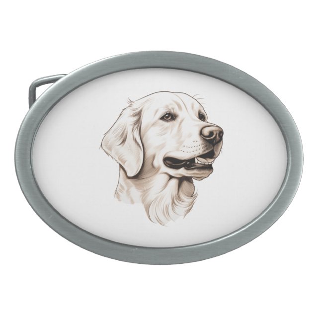Golden Retriever  2 Belt Buckle (Front)