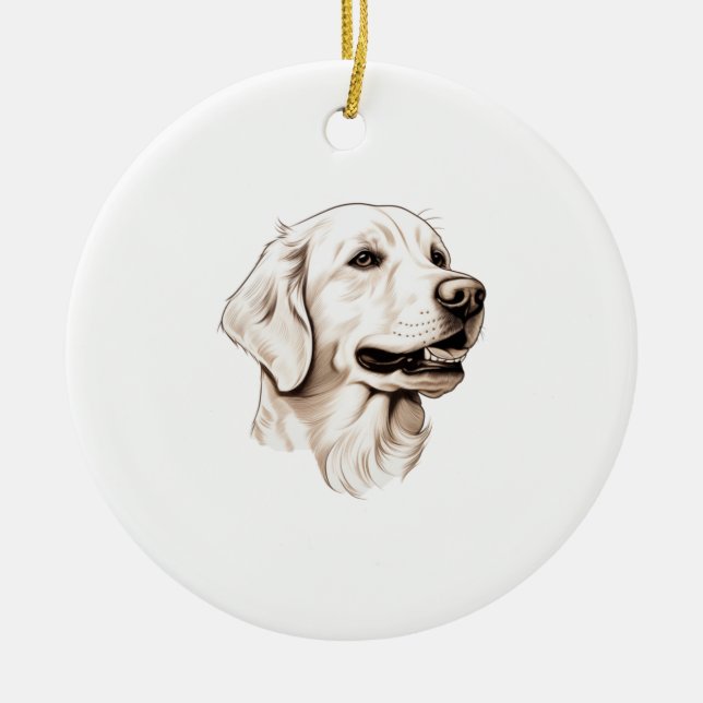 Golden Retriever  2 Ceramic Ornament (Front)