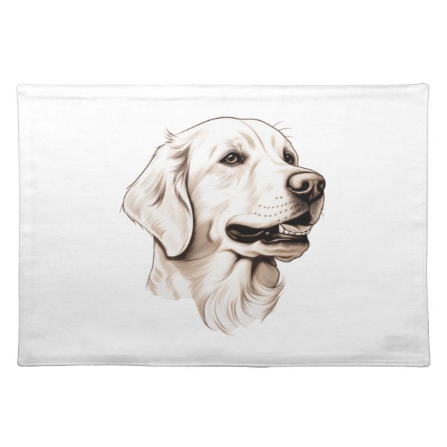 Golden Retriever  2 Cloth Placemat (Front)