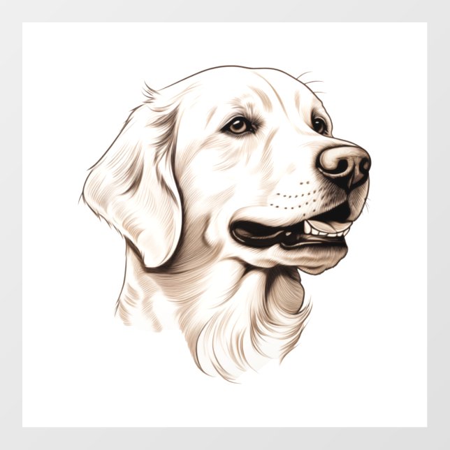 Golden Retriever  2 Floor Decals (Front)