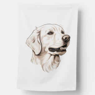 Golden Retriever  2 House Flag
