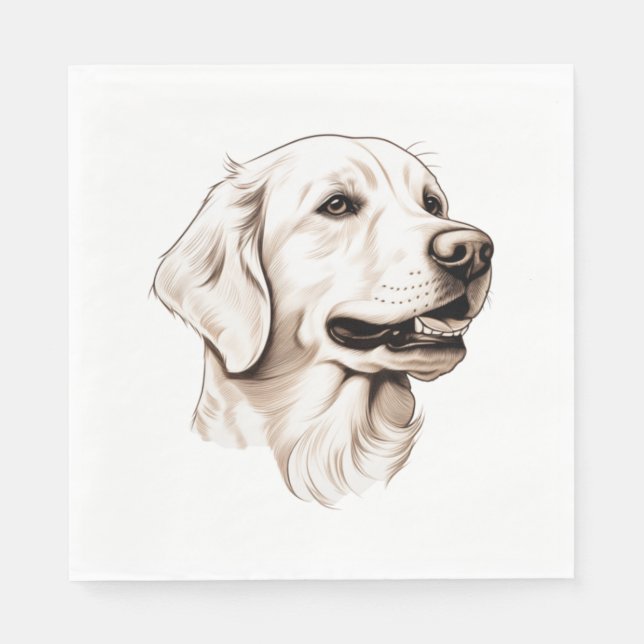 Golden Retriever  2 Napkins (Front)