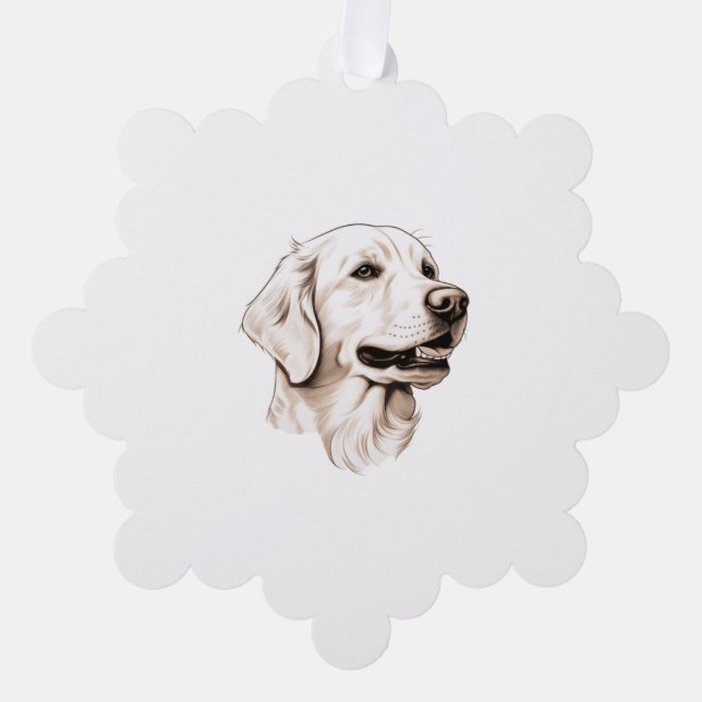 Golden Retriever  2 Ornament Card (Front)