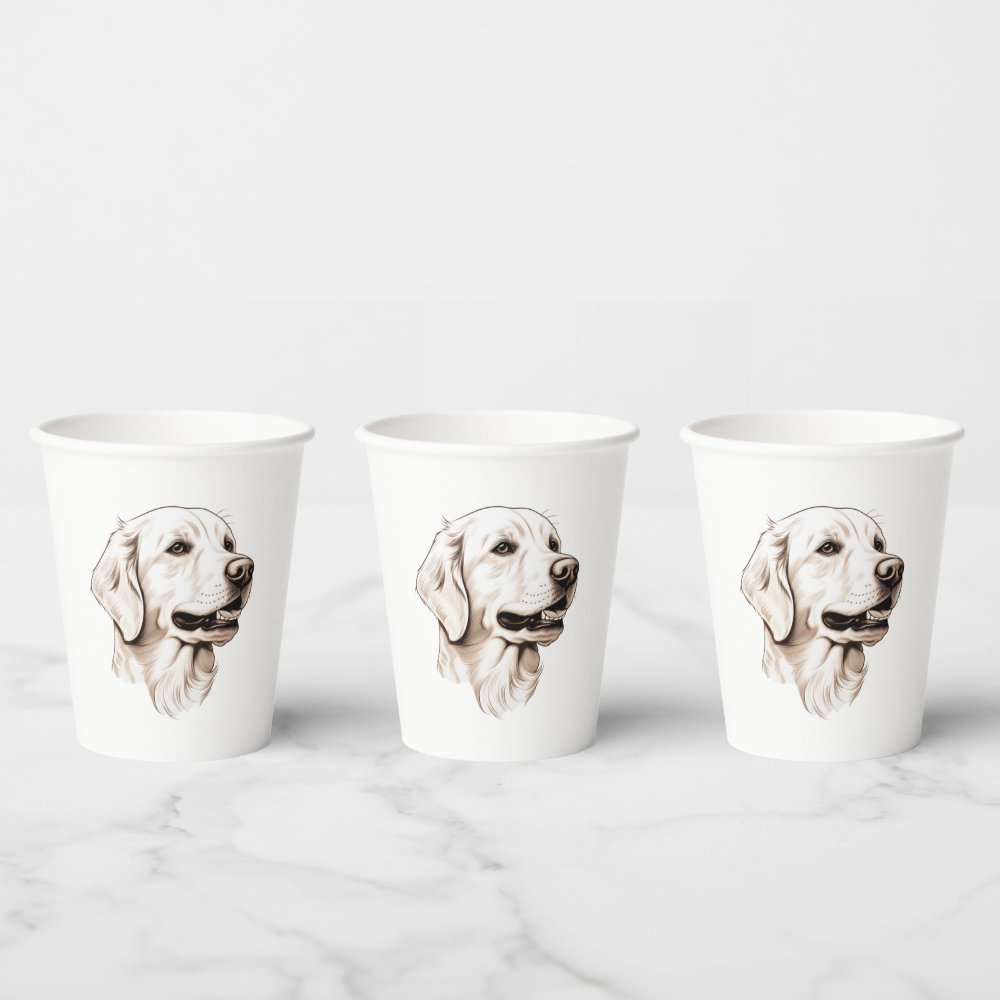 Disover Golden Retriever Paper Cups