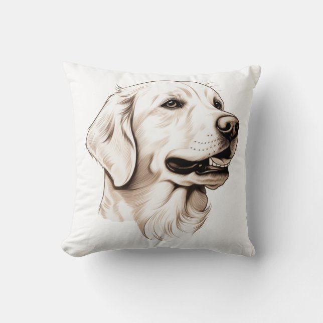 Golden Retriever  2 Throw Pillow (Front)