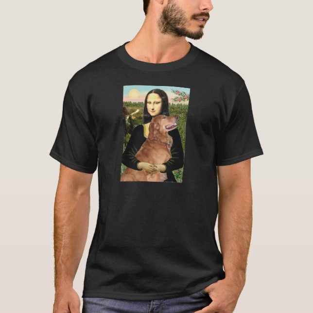 Golden Retriever 3 - Mona Lisa T-Shirt (Front)