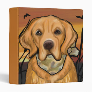 GOLDEN RETRIEVER 3 RING BINDER