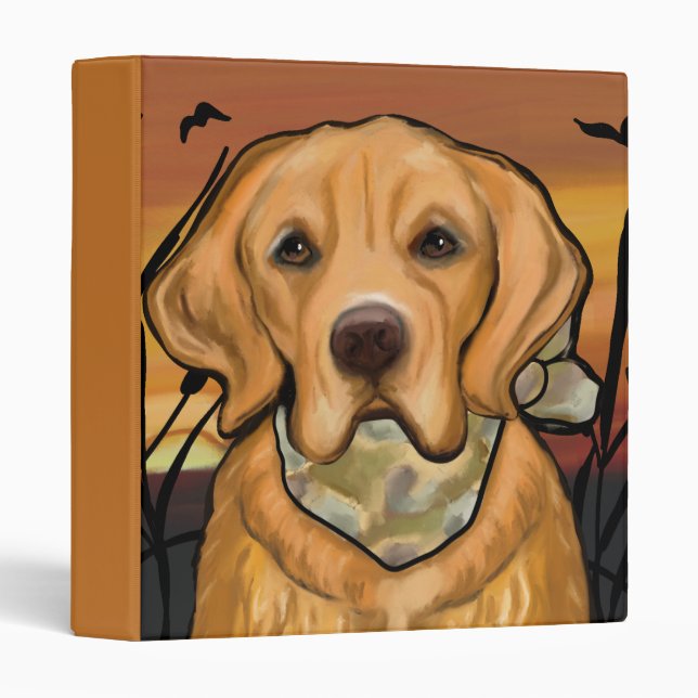 GOLDEN RETRIEVER 3 RING BINDER (Front/Spine)