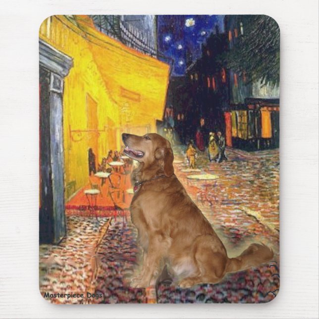 Golden Retriever 3 - Terrace Cafe Mouse Pad (Front)