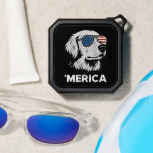 Golden Retriever 4th Of July Merica Bluetooth Speaker