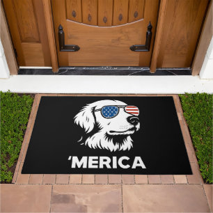 Golden Retriever 4th Of July Merica Doormat