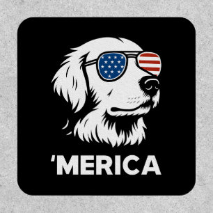 Golden Retriever 4th Of July Merica Patch