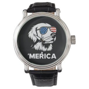 Golden Retriever 4th Of July Merica Watch