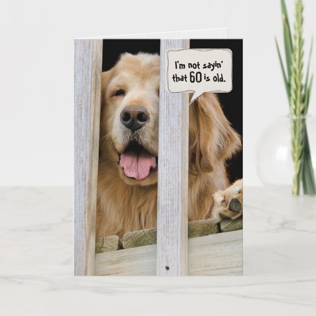 Golden Retriever 60th birthday Card (Front)