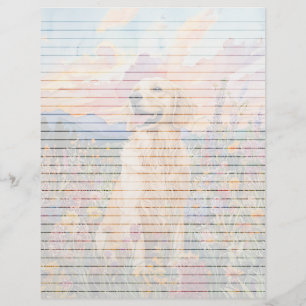 Golden Retriever -  8.5" x 11" Stationery Sheet