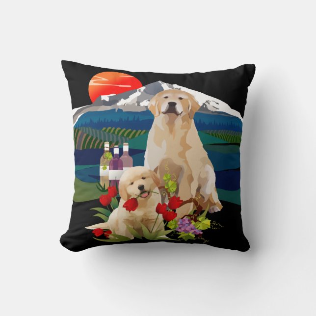 Golden Retriever Accent Pillow (Front)
