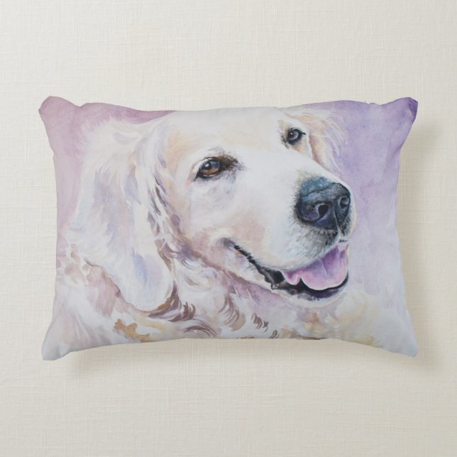 Golden retriever accent pillow (Front)