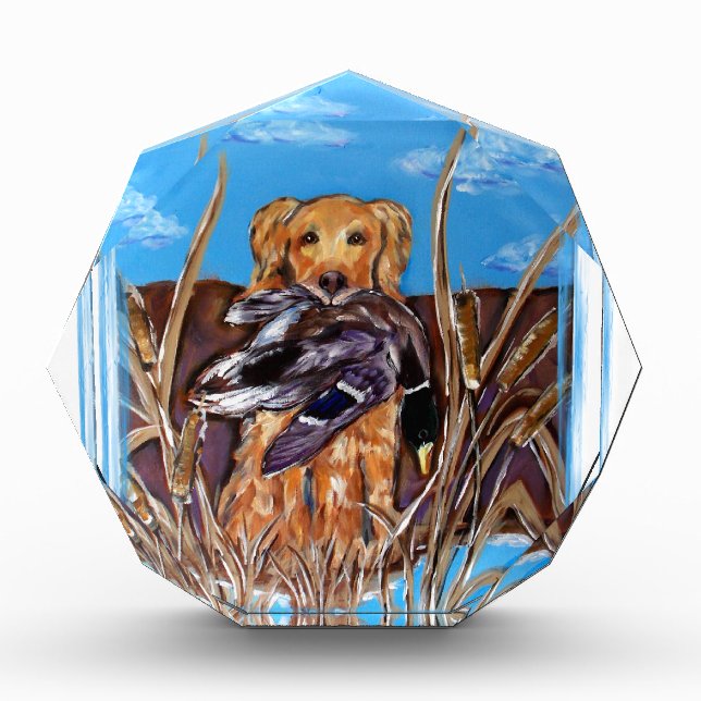 GOLDEN RETRIEVER ACRYLIC AWARD (Front)