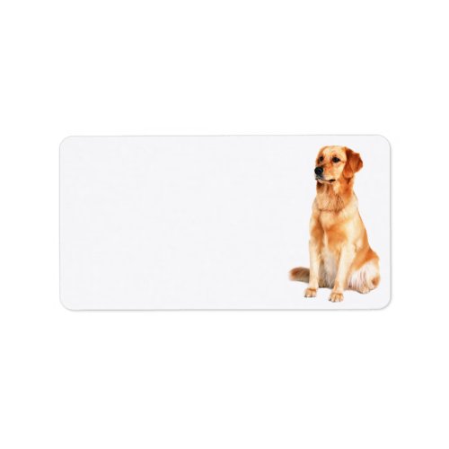 Golden Retriever Address Label