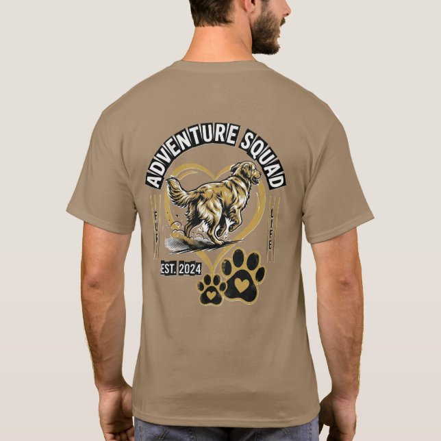 Golden Retriever Adventure Squad Shirt – Dog Lover (Back)