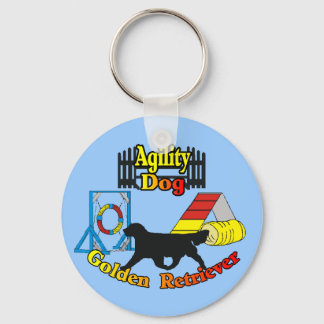 Golden Retriever Agility Dog Gifts Keychain